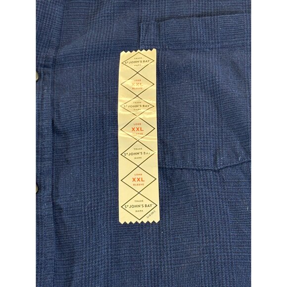 St. John's Bay Shirt Men's XXL Blue Classic Fit Long Sleeve Button Down NWT - Picture 7 of 9
